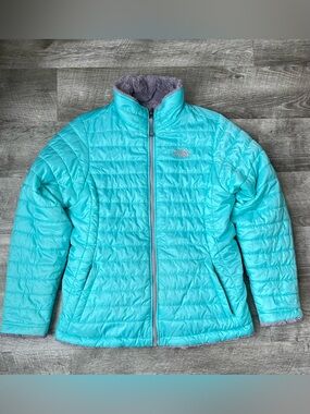 THE NORTH FACE GIRL'S
POLYESTER REVERSIBLE ZIP
POCKETS JACKET SIZE XL/TG/18